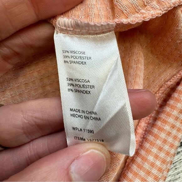 Weatherproof Vintage Womens Lightweight Hoodie Orange White Gingham M Med Medium - Picture 9 of 12